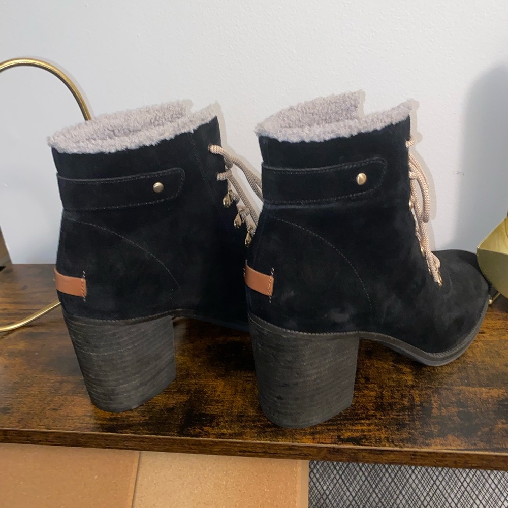 GOOD CONDITION DR SCHOLLS COZY LACE UP HEELED BOOTS size 11 FALL WINTER - Picture 9 of 10